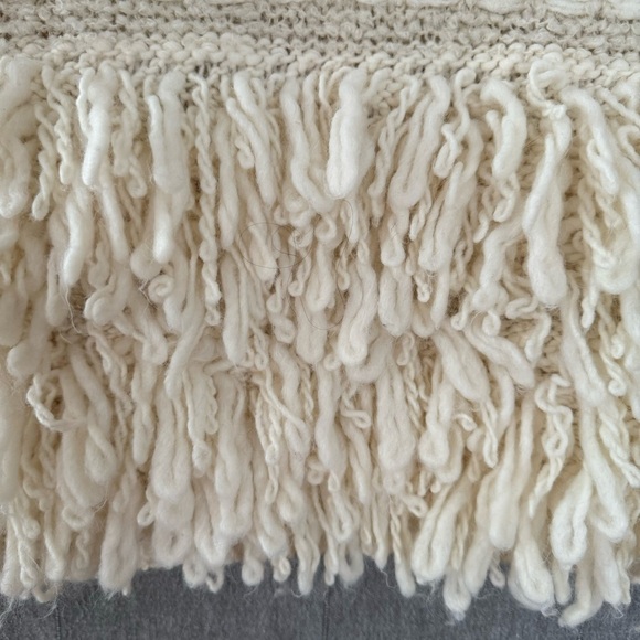 BCBGMaxAzria  Cream Ecru Wool Alpaca Blend Fringe Double Zip Up Sweater Vest - Picture 14 of 14